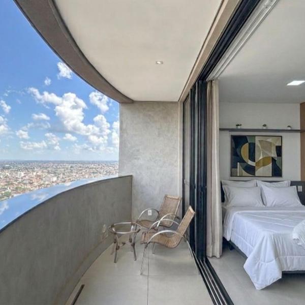 Studio Aconchegante com Vista do 33º Andar