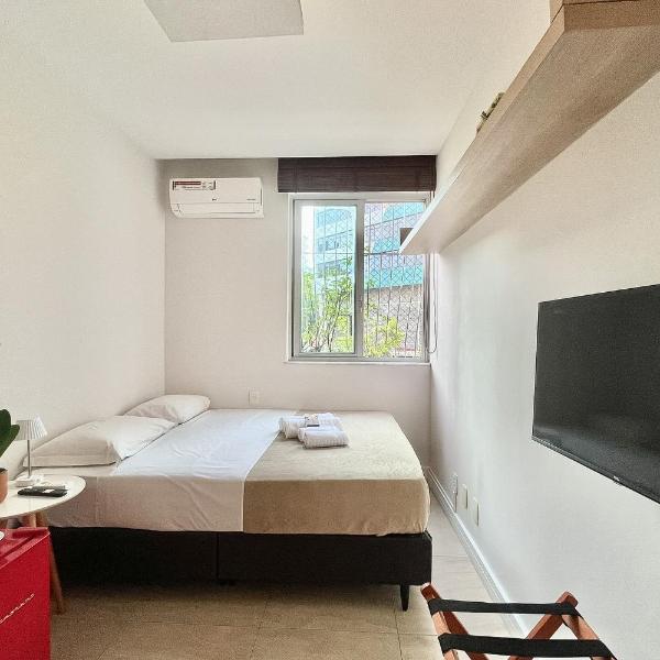 Quartos confortáveis e silenciosos em Botafogo - 5 min metrô com Ar Condicionado e Wi-Fi - Foto 2