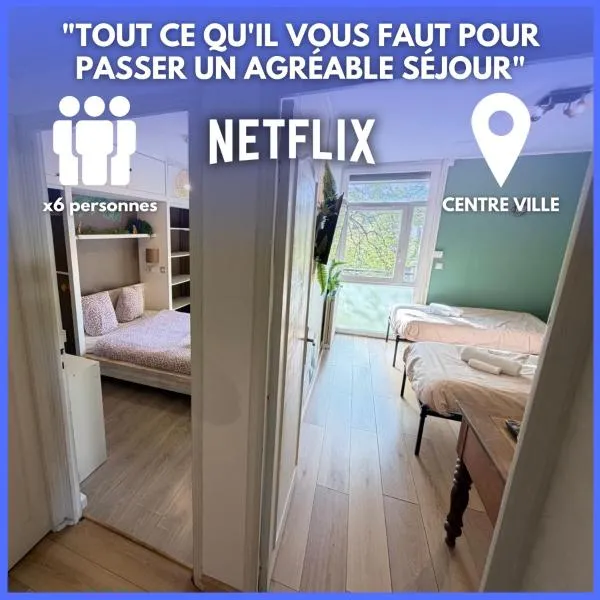 T3 Le Tropical Cosy & Lumineux - Centre Oullins, hotel a Oullins