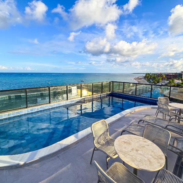 PB311 Studio beira-mar em Tamandaré com Rooftop e vista By Oasis Ferias