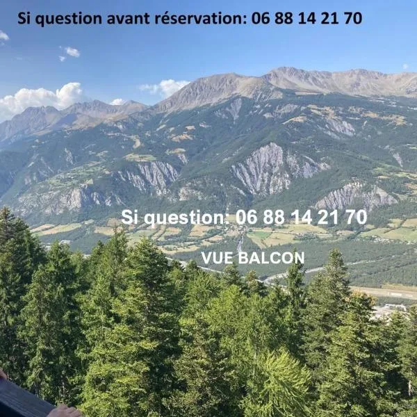 Studio standing PRALOUP 1600 dernier étage 4 personnes Vue époustouflante PREMIUM, Hotel in Uvernet-Fours