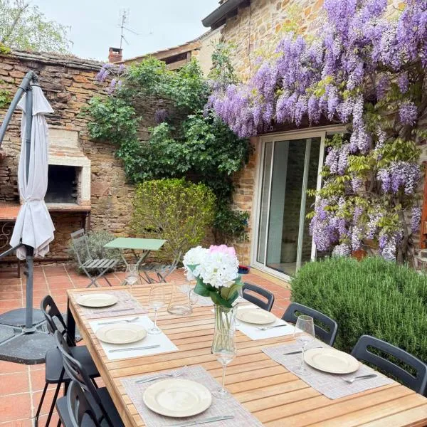 Étrigny में, होटल La Maison Rosie, Charme bourguignon, terrasse, Lac de Laives