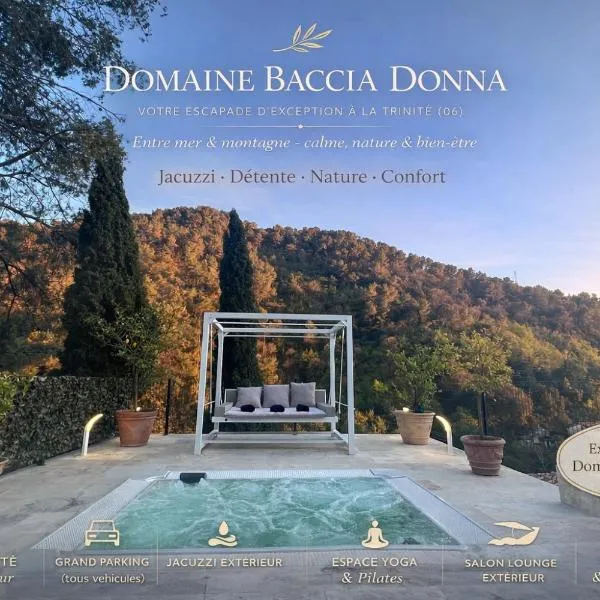 Domaine Baccia Donna - Proche Nice & Monaco, Jacuzzi chauffé, Parking gratuit, Climatisation、ラ・トリニテのホテル