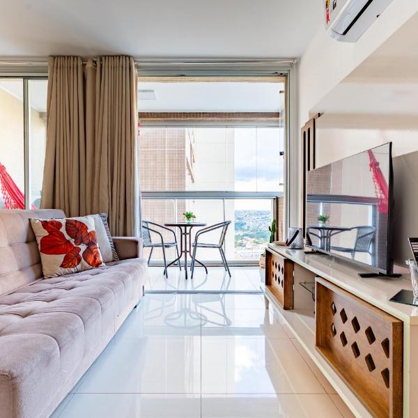 Apt luxo, vista belíssima, 2 suítes Df plaza