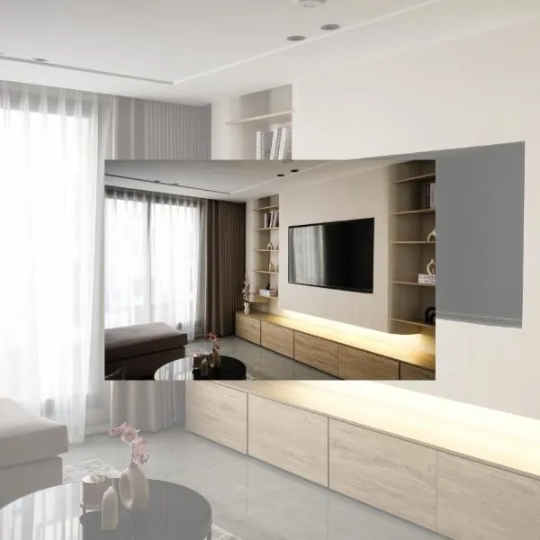 شقة عصرية مكونة من 2غرف نوم وصالة ومطبخ بدخول ذاتي, hotell sihtkohas Al Khobar