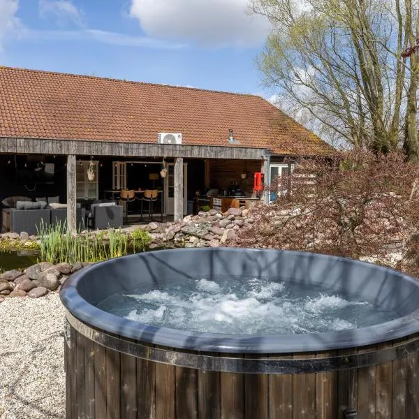 Studio with Pool Table and Optional Sauna & Hot Tub, hotelli kohteessa Zwaanshoek