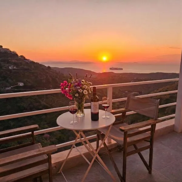 Aggelos & Melina studios - Enjoy sunset from Melina, hotel v mestu Ioulida