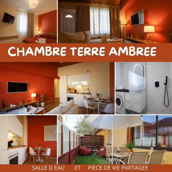 Chambre en colocation -terre ambrée- centre - ville - parking, hôtel à Ambérieu-en-Bugey