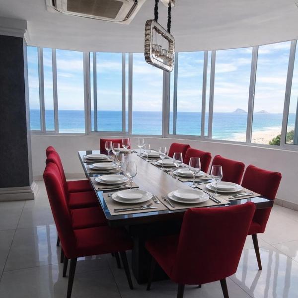 Excelente 3 Quartos Copacabana FRENTE MAR com VISTA MAR da sala e de todos os quartos