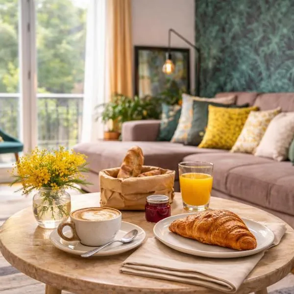 Spacious Family Apartment near Disneyland with Garden, AC and Parking, khách sạn ở Montévrain