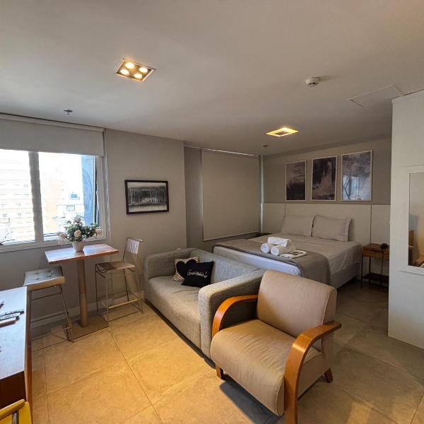 Hotel Luxuoso Paulista Jardins com garagem ar piscina 1801