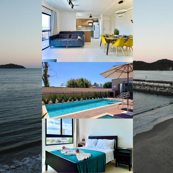 Apto 2 Quartos com Piscina, Ar-Condicionado e Churrasqueira Privativa a 400m da Praia