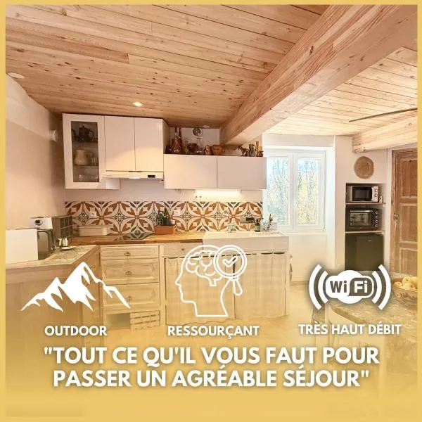 Magnifique Gîte Benvengudo à Ribiers Wi-Fi proche Gorge de la Méouge et de Sisteron, hotel en Val Buëch-Méouge