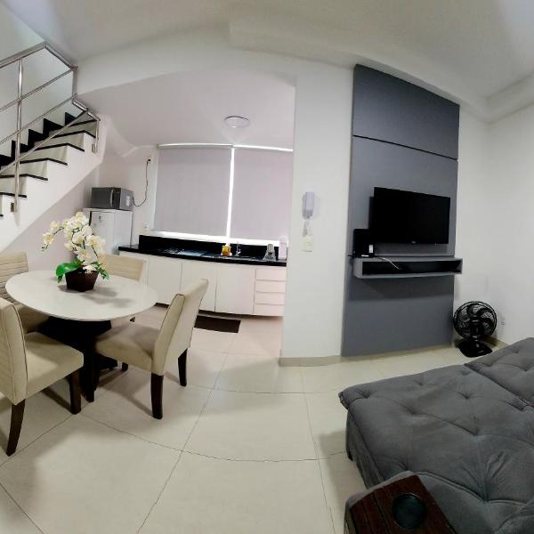 Duplex 1 quarto! Academia, Lavanderia, Piscina!
