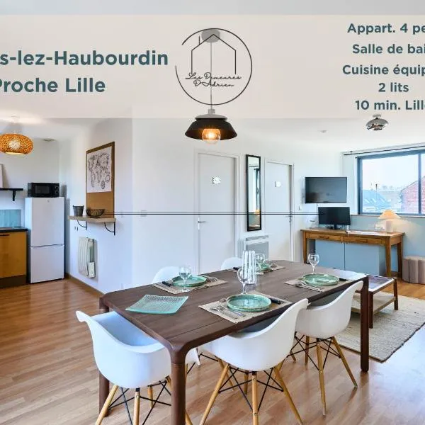 99B - Appartement lumineux 4 pers proche Lille, hotell sihtkohas Hallennes-lès-Haubourdin