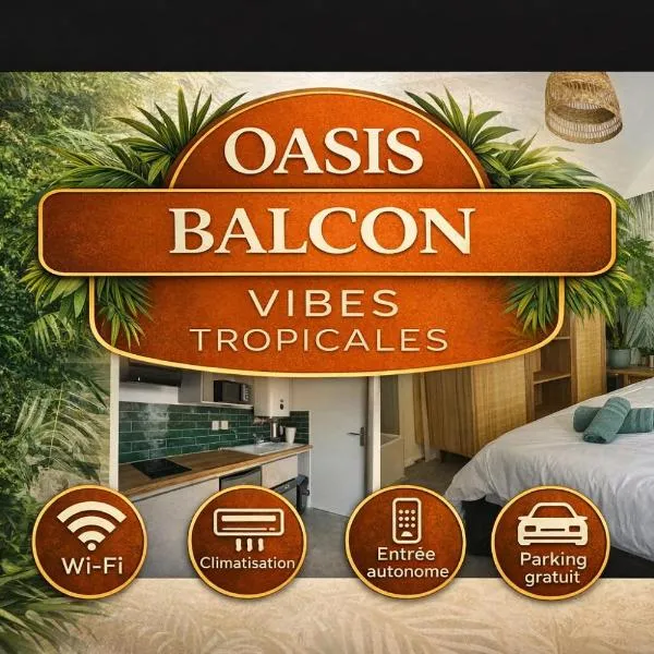 Oasis Balcon Vibes Tropicales Arena Parc Expo Clim: Pérols şehrinde bir otel