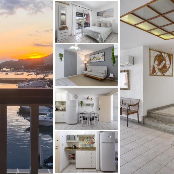 Apartamento com varanda de frente para o MAR - Angra dos Reis - Shopping Piratas - Portaria 24hs