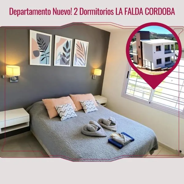 Departamento Nuevo! 2 Dormitorios LA FALDA CORDOBA, hotell i La Falda