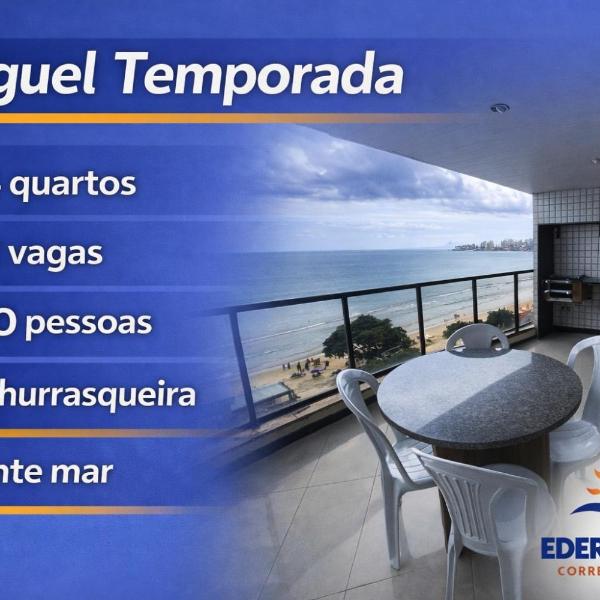 Guarapari Praia Frente Mar 4 quartos, 2 suites com Churrasqueira