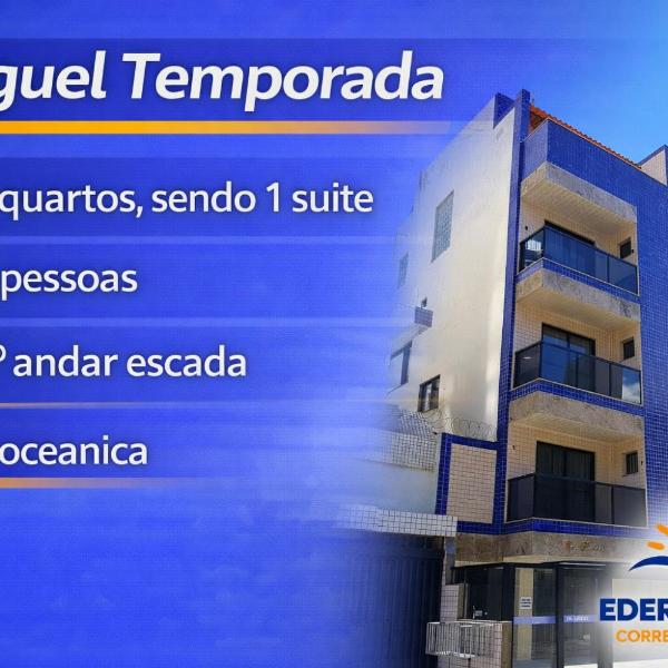 Guarapari Praia - 2 quartos atras do mar, escada