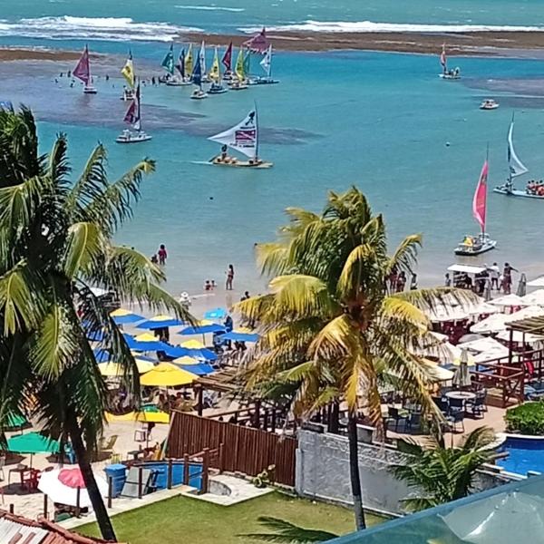 Flat Mar Deslumbrante no coração de Porto de Galinhas
