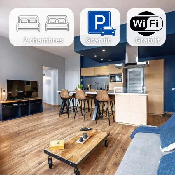 Le 415 - T3 chaleureux centre-ville - Parking, hotel Valenciennes-ben