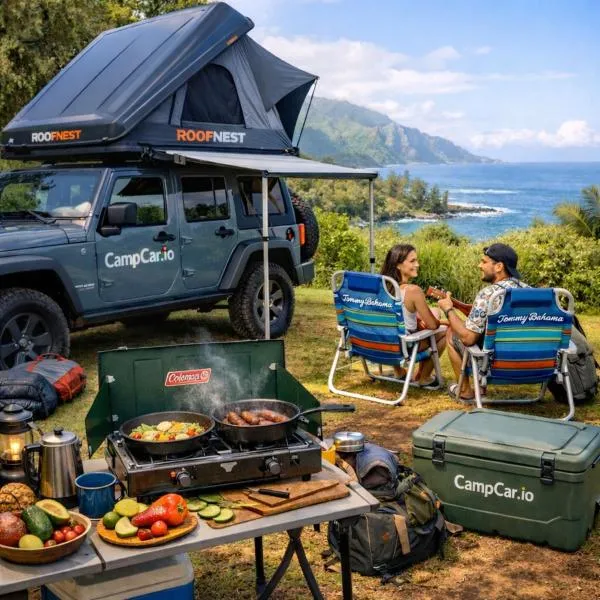 카훌루이에 위치한 호텔 CampCar Maui Jeeps SUVs Hybrid Camper van Rentals with equipment and Travel Advice