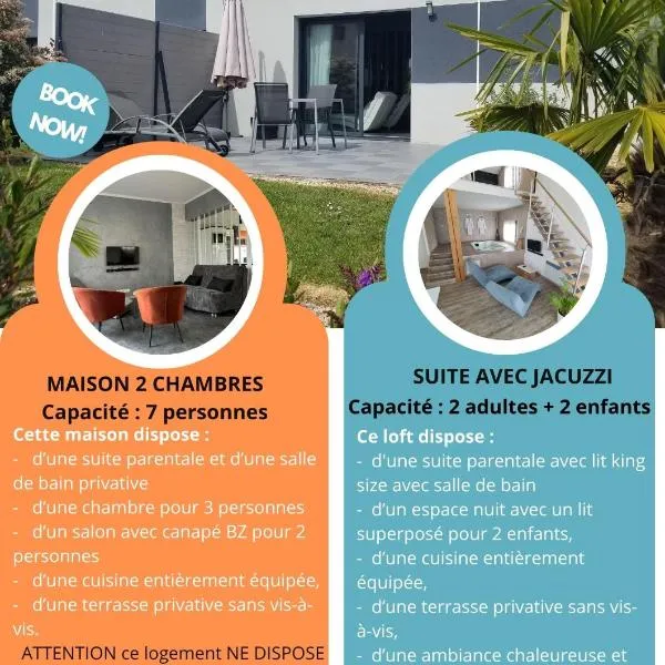 EMLAVIE - Maison familiale OU Loft SPA - à 3km Futuroscope, Hotel in Chasseneuil-du-Poitou