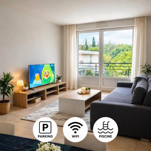 Charmant appartement T2 avec piscine et parking, מלון במונפלייה