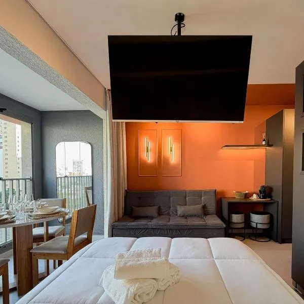 Studio Mocha com Piscina, Academia e Coworking, Hotel in São Paulo