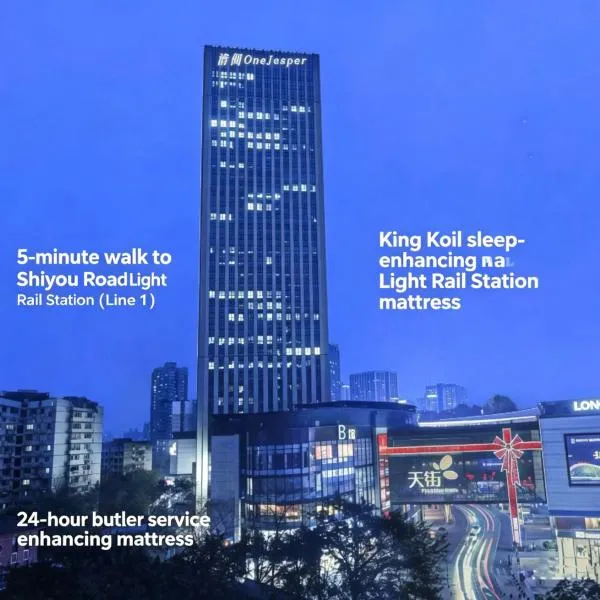 Chongqing Qingyue One Jasper Boutique Hotel Longhu Times Paradise Walk Shiyou Road Metro, hotel i Chongqing