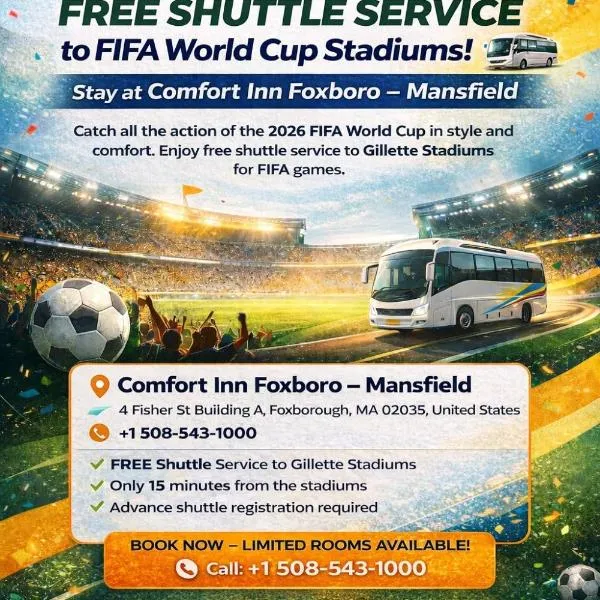 Comfort Inn Foxboro - Mansfield, hotell i Foxborough