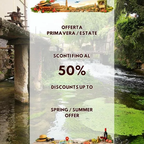 Appartamento Squarà - con Vista Cascata, vicino Verona, hotel di Montorio Veronese