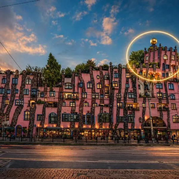 Viesnīca Castelletto - Das Schloss auf dem Dach der Grünen Zitadelle von Hundertwasser Magdeburgā