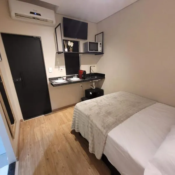 Studio Moderno e Prático Wi-Fi Rápido e AC, hotell i Ribeirão Preto