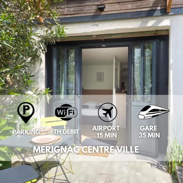 Le Studio Mermoz - Parking gratuit - Airport 15min, отель в городе Мериньяк