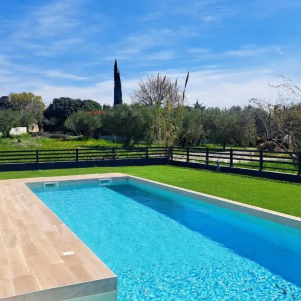 Apartment mit Whirlpool, Pool und Garten in Vabriga nahe Poreč - Oaza Maslina, hotell i Vabriga