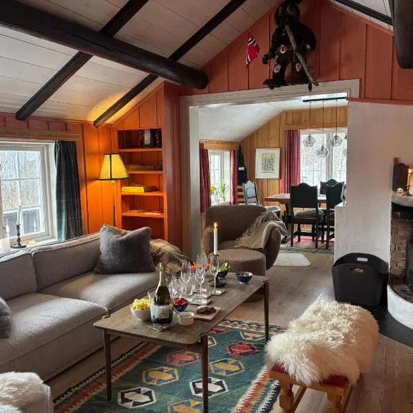 Authentic Norwegian ski chalet for 8 with fireplaces & modern comfort near Geilo ski slopes, hotelli kohteessa Geilo