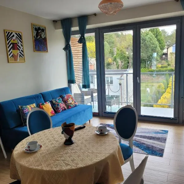 Artystyczny apartament nad jeziorem z widokiem, hotel i Charzykowy