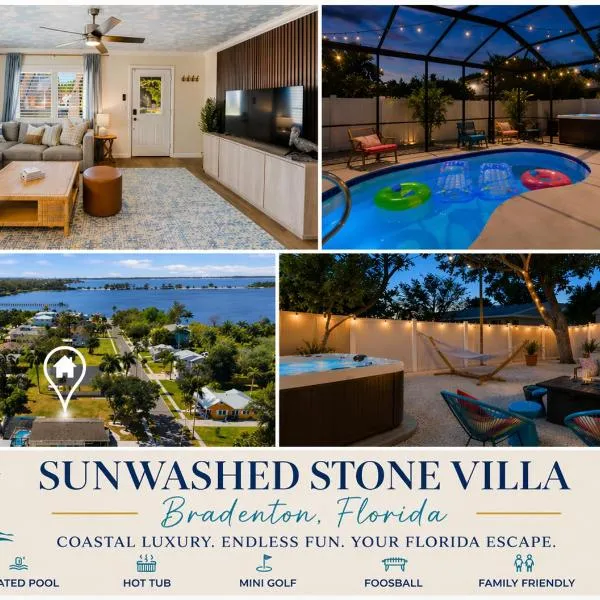 Sunwashed Stone Villa with Pool, Hot Tub & Mini Golf, hotel a Bradenton