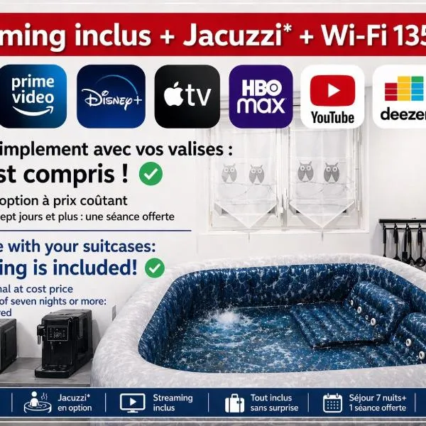 Chez Pascal et Louna au calme avec Jacuzzi ! Proche PARIS et RER B et CDG AÉROPORT, hotel sa Sevran