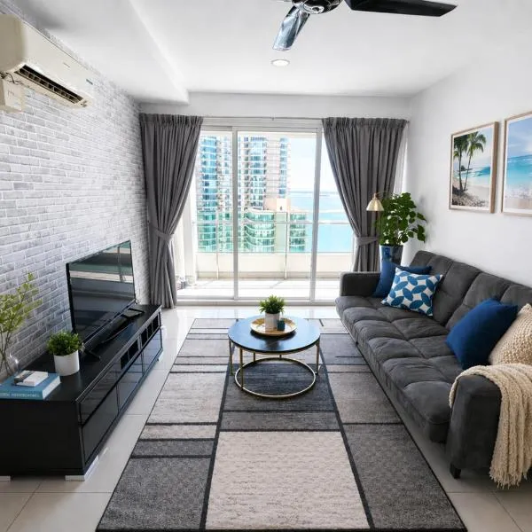 George Town High Floor Seaview Modern Suite 2BR Next to Gurney 23A, hotel din George Town