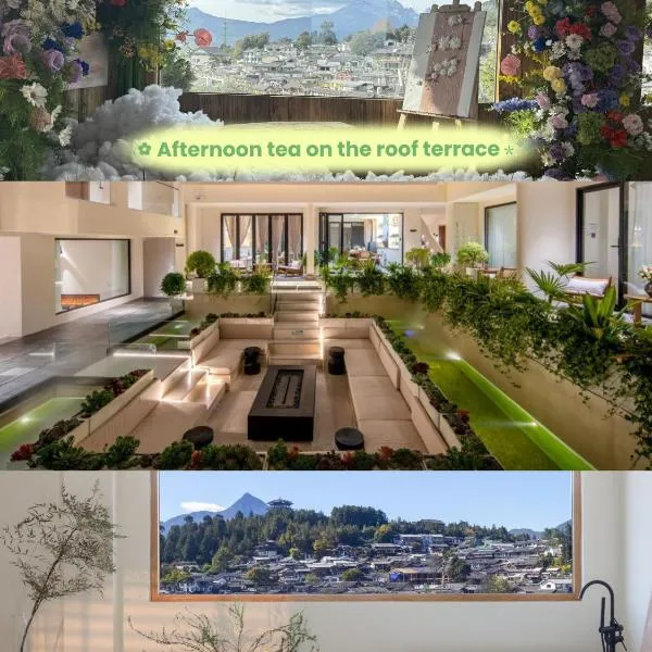 The Windyard Panorama Retreat·Private Terrace with Views of Ancient Town & Jade Dragon Snow Mountain·Big Water Wheel Branch、麗江市のホテル