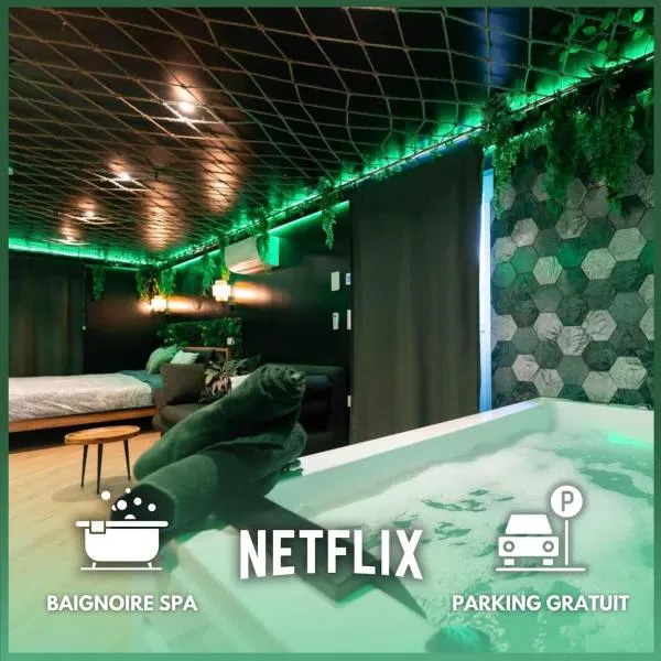 L'Oasis Tropicale, Jacuzzi, Love Room, hotel v mestu Roppenheim