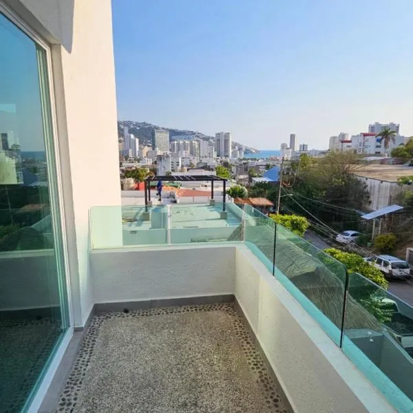 Comfortable apartment with pool, close to the beach, hótel í Acapulco