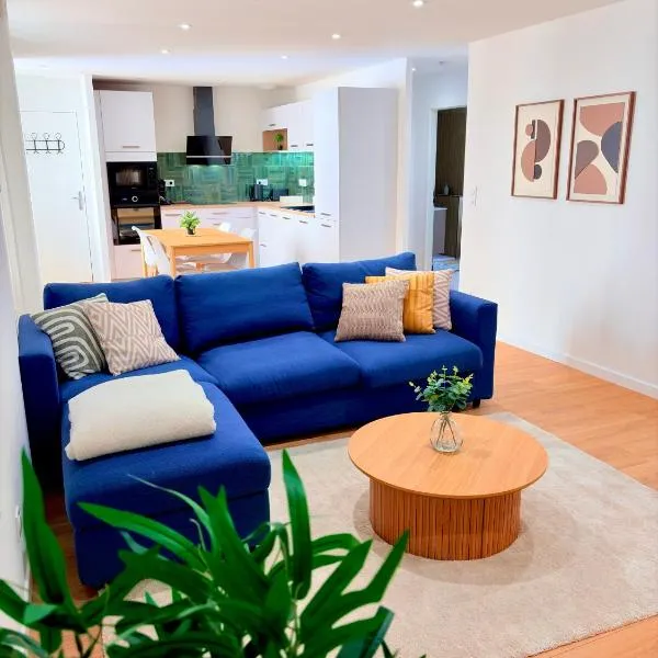 Le salon des voyageurs - Appartement au coeur du Centre Historique de Dole avec Terrasse、ドールのホテル