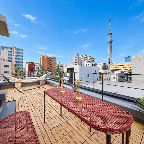 TOMARIE Rooftop House Skytree, hotelli Tokiossa