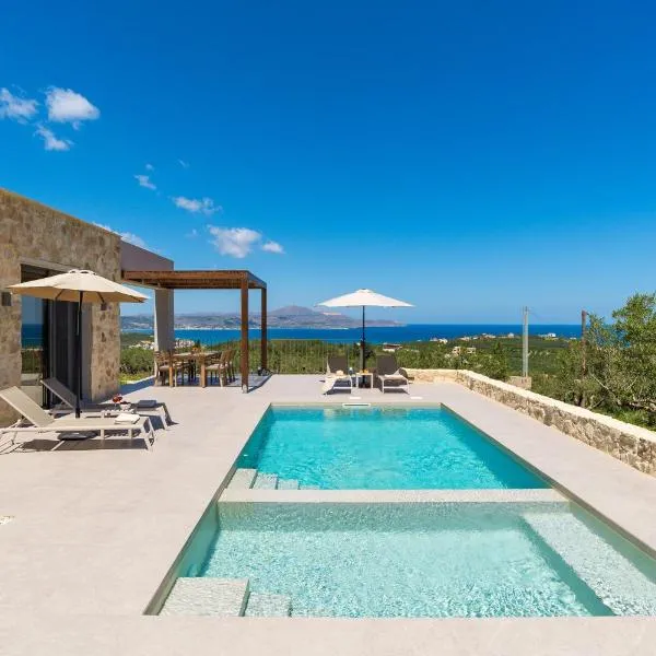 Private Pool Villa with Sea View - Olive Horizon, hotel v destinaci Tsivarás