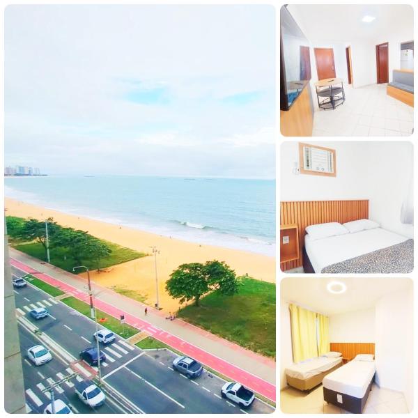 Apt com 2q e Varanda Frente Mar