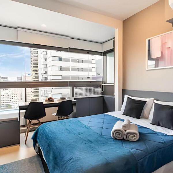 BHaus VN Oscar Freire - Studio compacto 20m2 - Vista Jardins 16o andar - Coworking - Locker - Minimercado - Academia - Lavanderia - Ao lado do Metrô - Estacionamento pago no prédio - of16